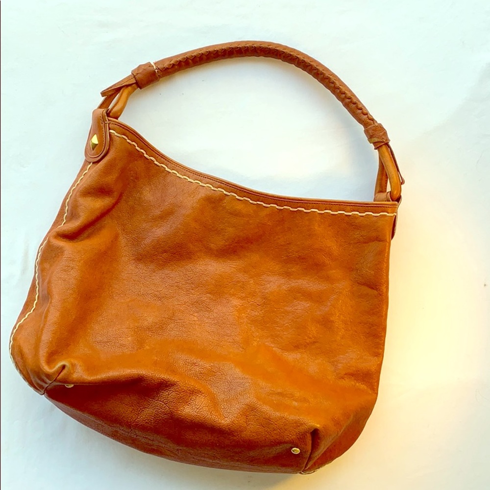 Large leather shoulder bag
